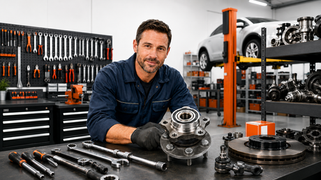 Trade account enquiry mechanic in workshop